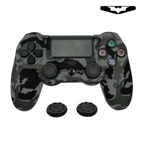 Anti-slip Protective Cover for PS4 Controller with Thumbsticks Grips Cap and LED Light Bar Sticker